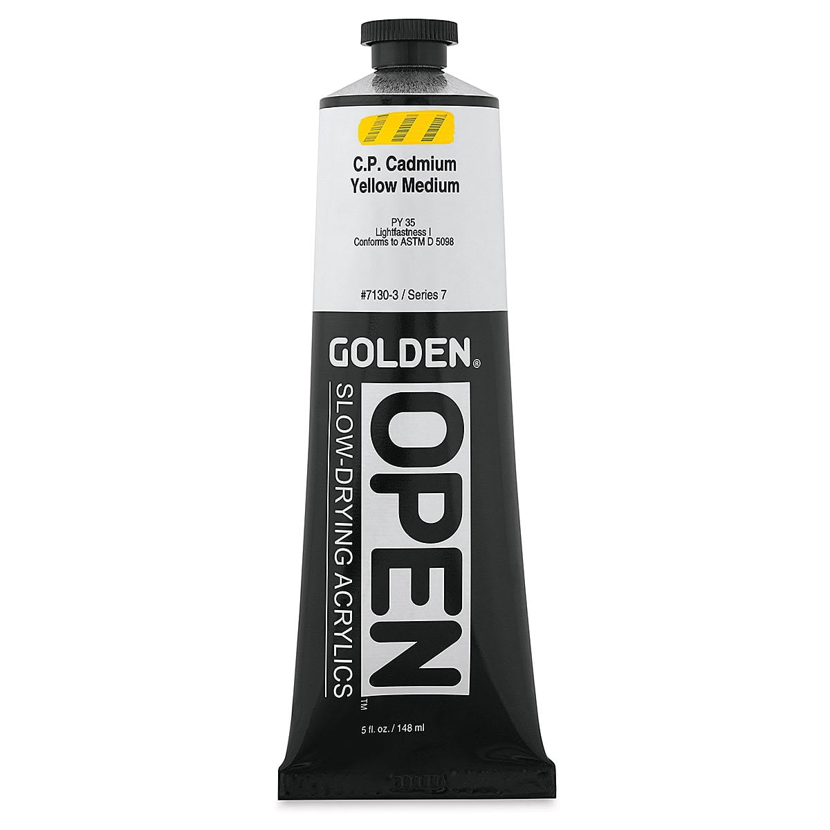 Golden - OPEN Acrylic Color - 5 oz. Tube - C.P. Cadmium Yellow Medium