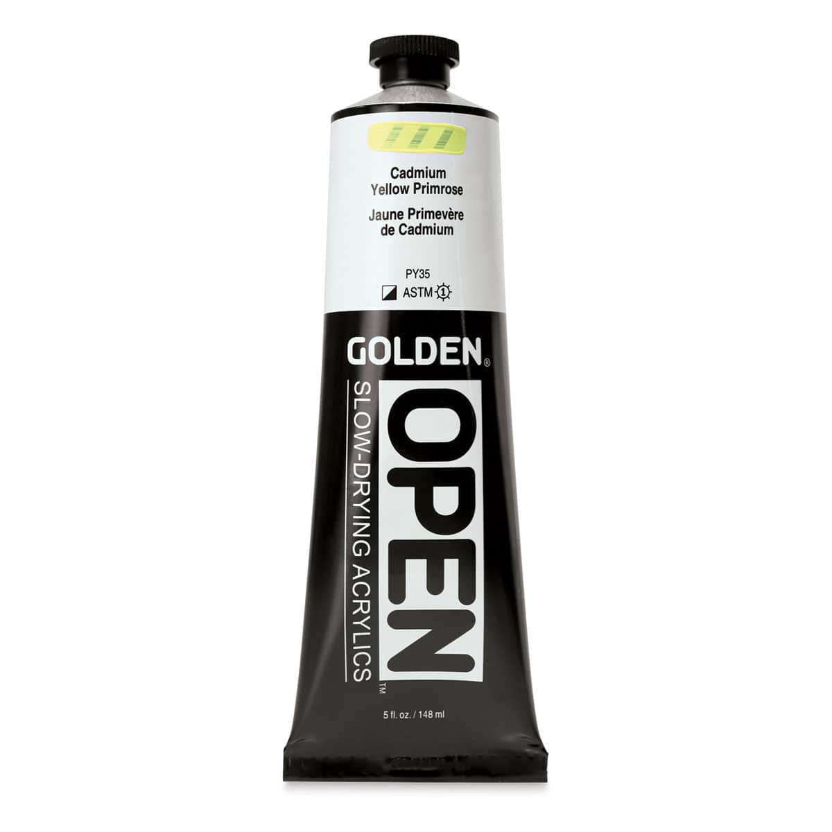 Golden Open Acrylics - Cadmium Yellow Primrose, 5 oz Tube