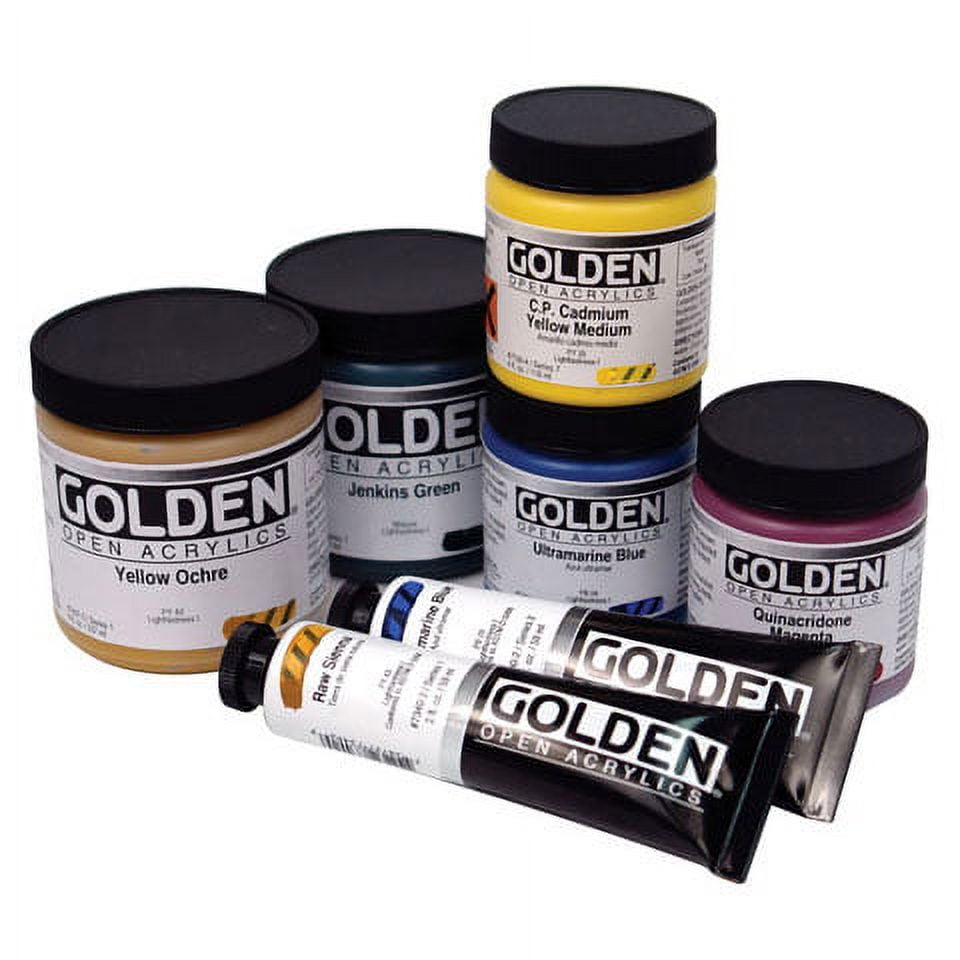 Golden Open Acrylics - Chromium Oxide Green, 8 oz Jar
