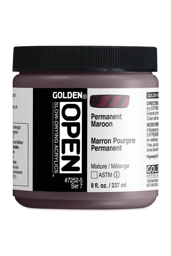 Open Acrylics - Permanent Maroon, 8 oz Jar