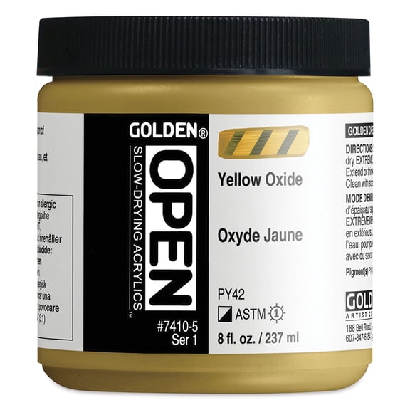 Golden Open Acrylics - Yellow Oxide, 8 oz Jar