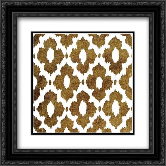 Golden Opportunity 2 III 2x Matted 20x20 Black Ornate Framed Art Print by Nancy Green Design