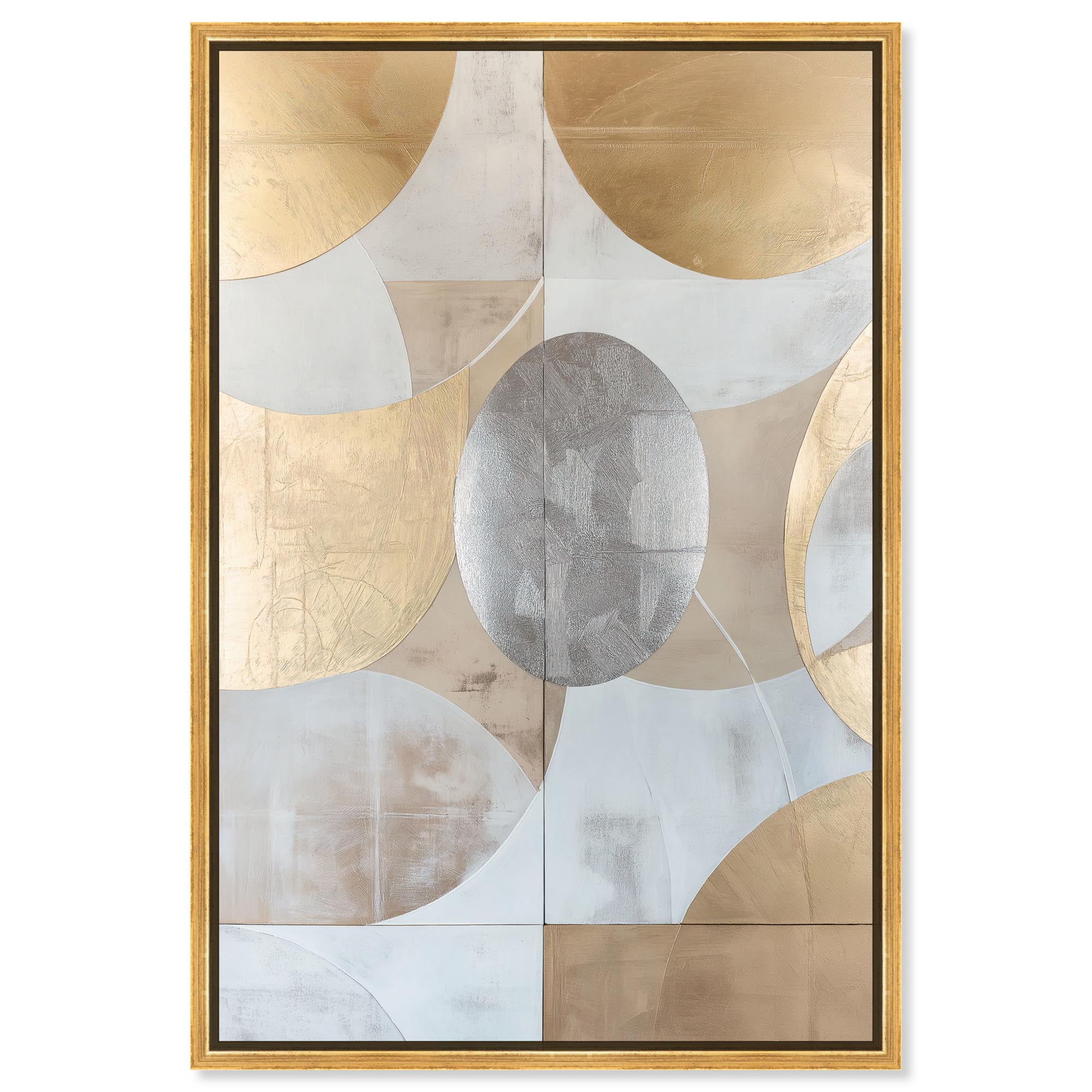 Golden Orb II Canvas Textured Digital Art by Art Remedy, Gold Frame, 20 ...