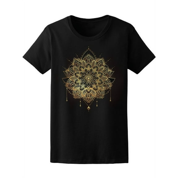 Golden Ornamental Lotus Flower Tee Women's -Image by Shutterstock