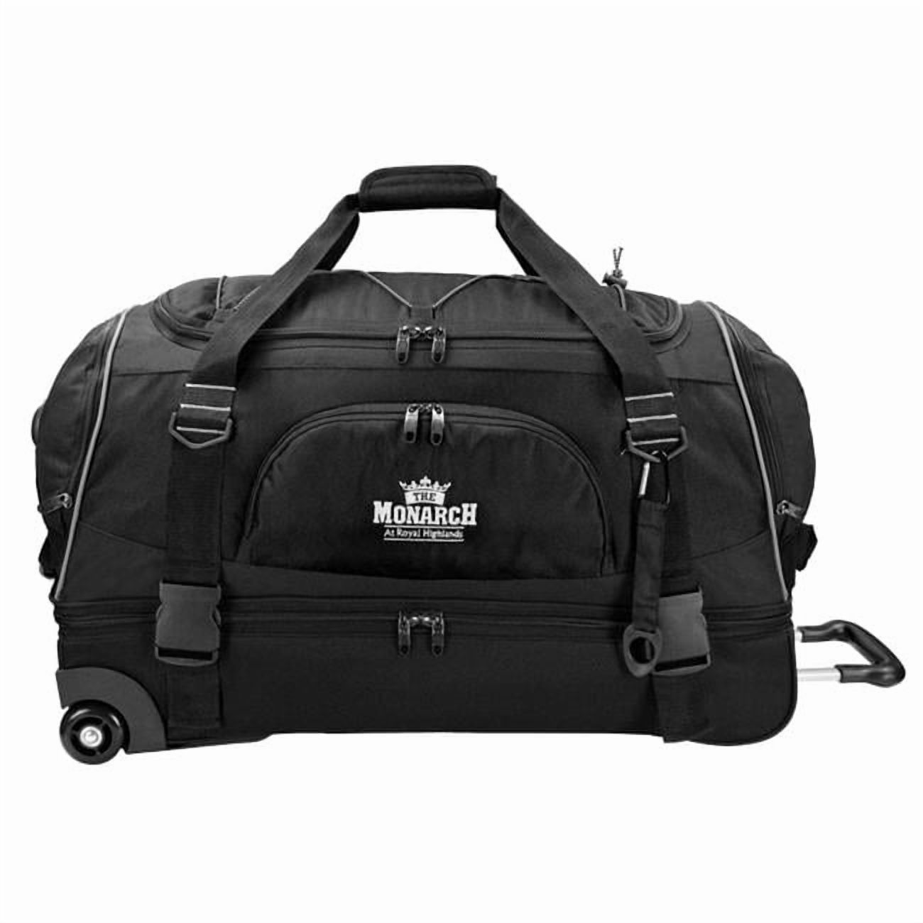 Golden Pacific 80330K 30 in. Drop Bottom Rolling Duffel Bag, Black