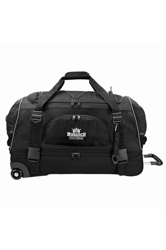 80330K 30 in. Drop Bottom Rolling Duffel Bag, Black