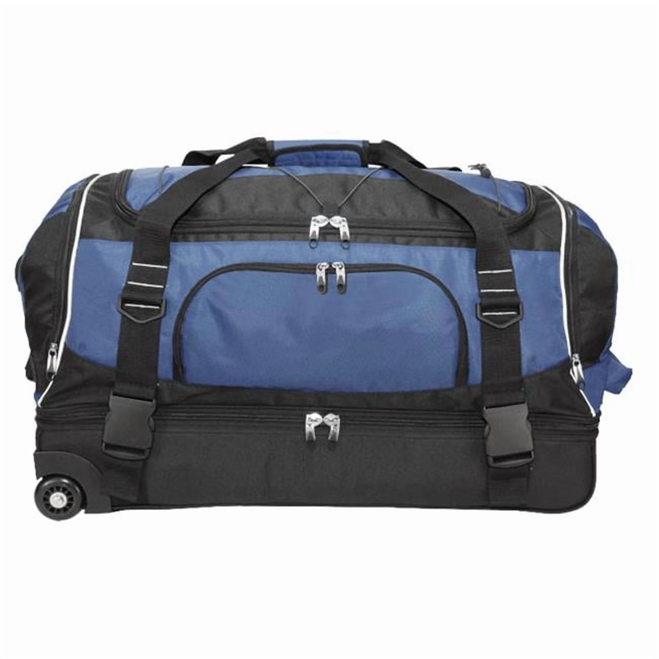 Golden Pacific 80330L 30 in. Drop Bottom Rolling Duffel Bag, Slate Blue