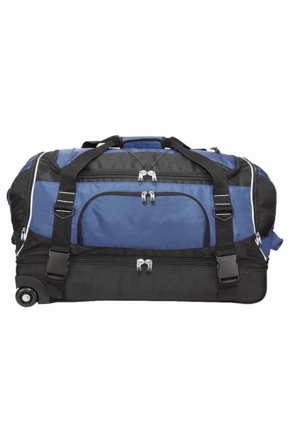 80330L 30 in. Drop Bottom Rolling Duffel Bag, Slate Blue