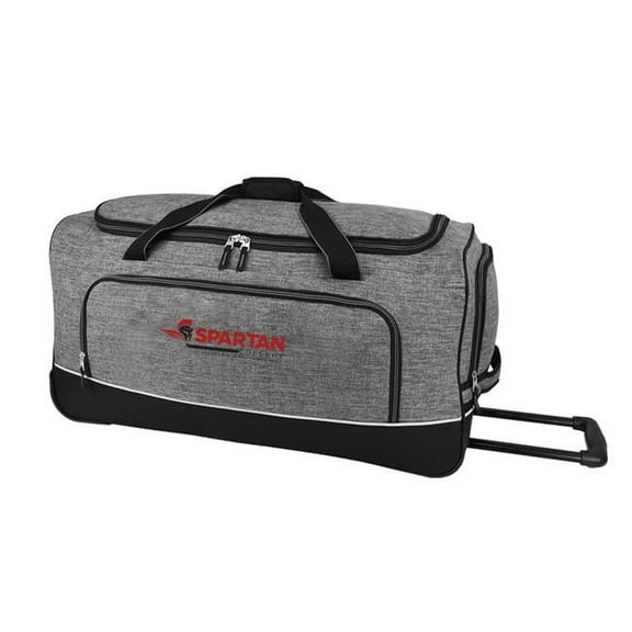 Golden Pacific GP03081 30 in. The Outing Wheeled Duffel Bag, Brushed Grey