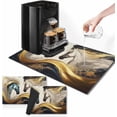 thumbnail image 1 of Golden Painting Horses Coffee Mat for Countertops, Marble Abstract Dish Drying Mat 2 Pcs for Kitchen Coffee Bar Accessories Fit Under Coffee Maker Espresso Machine Dish Rack Hide Stain Rubber, 1 of 6