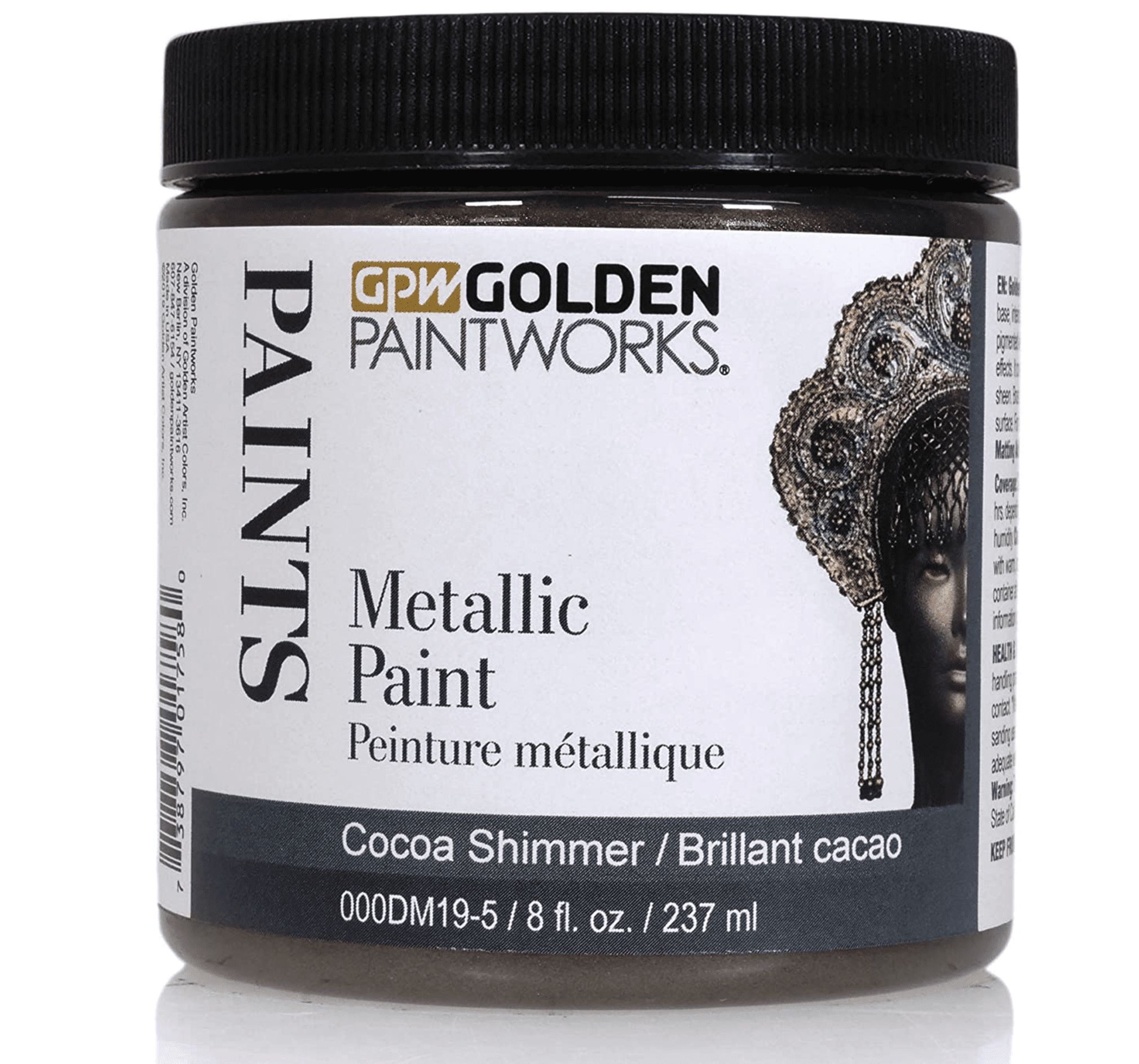 Golden Paintworks Metallic Paint, 8 ounce jar, Cocoa Shimmer (DM19-5)
