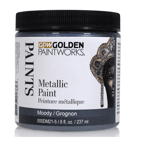 Golden Paintworks Metallic Paint, 8 ounce jar, Moody (DM21-5)