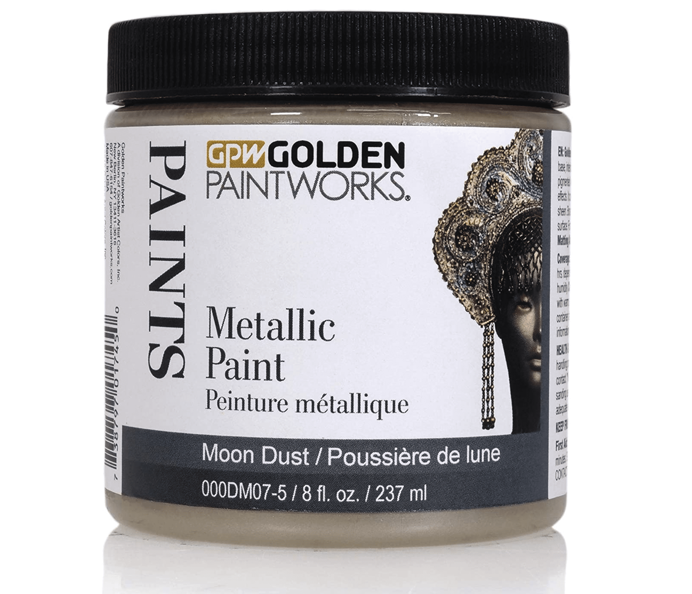 Golden Paintworks Metallic Paint, 8 ounce jar, Moon Dust (DM07-5)