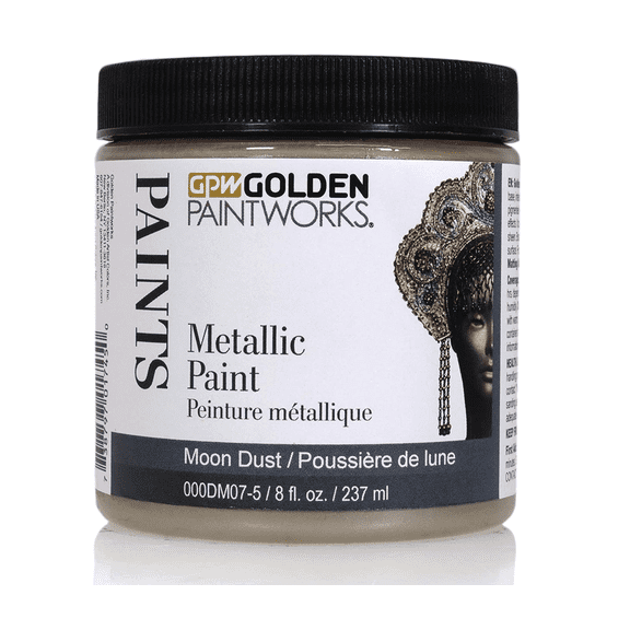 Golden Paintworks Metallic Paint, 8 ounce jar, Moon Dust (DM07-5)