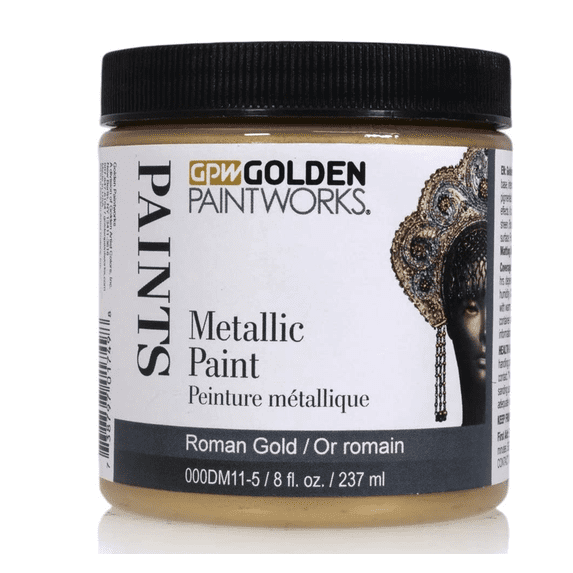 Golden Paintworks Metallic Paint, 8 ounce jar, Roman Gold (DM11-5)