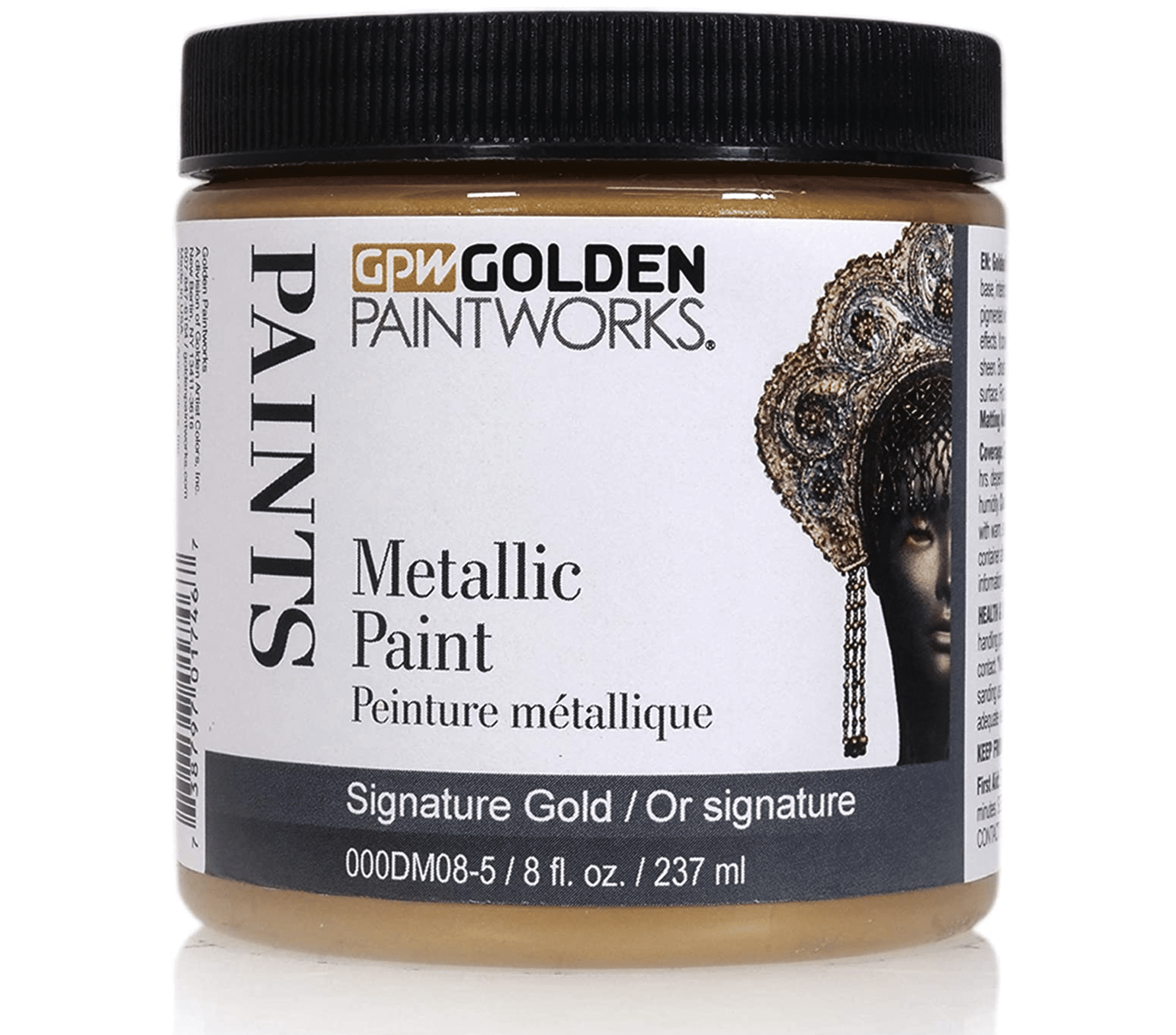 Golden Paintworks Metallic Paint, 8 ounce jar, Signature Gold (DM08-5)