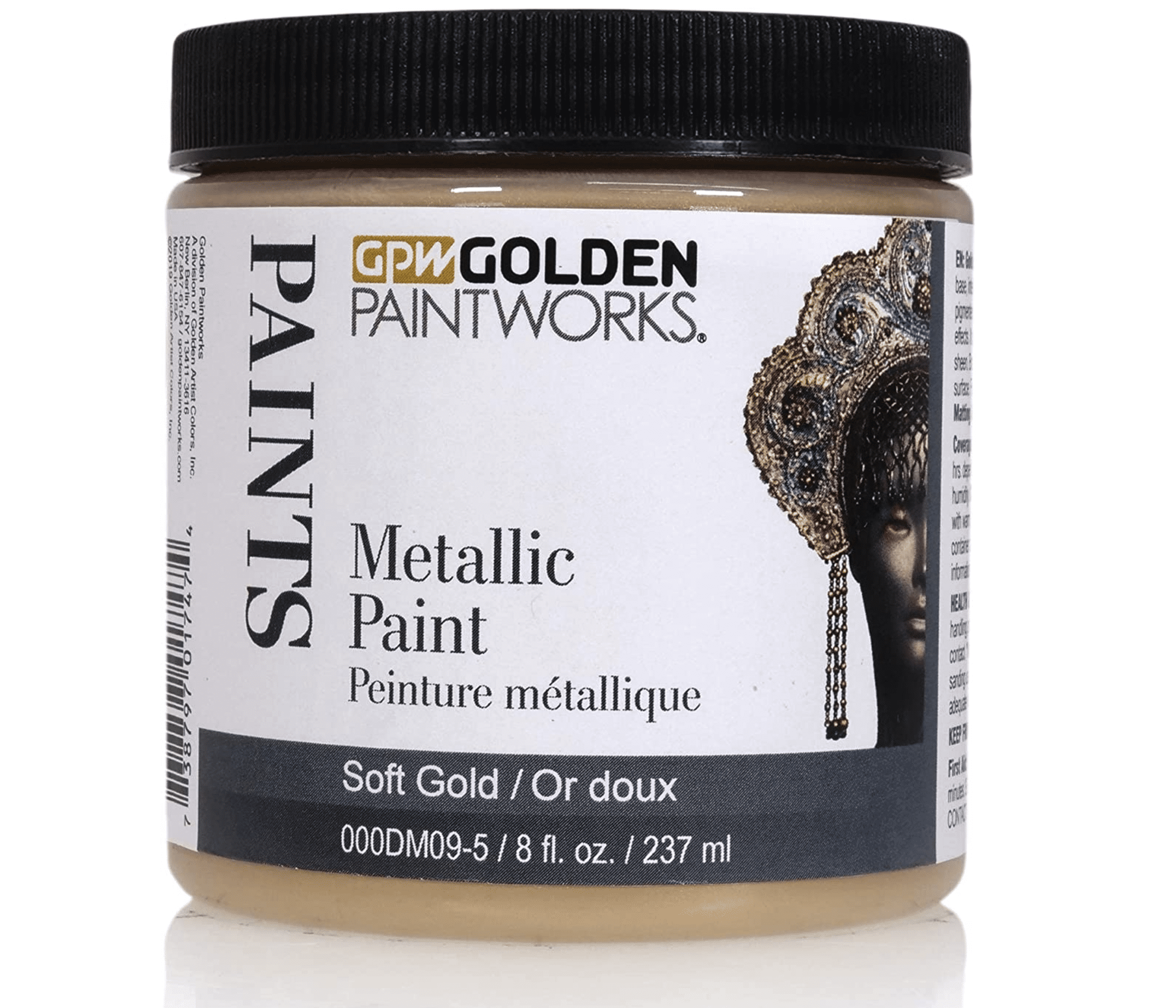 Golden Paintworks Metallic Paint, 8 ounce jar, Soft Gold (DM09-5)