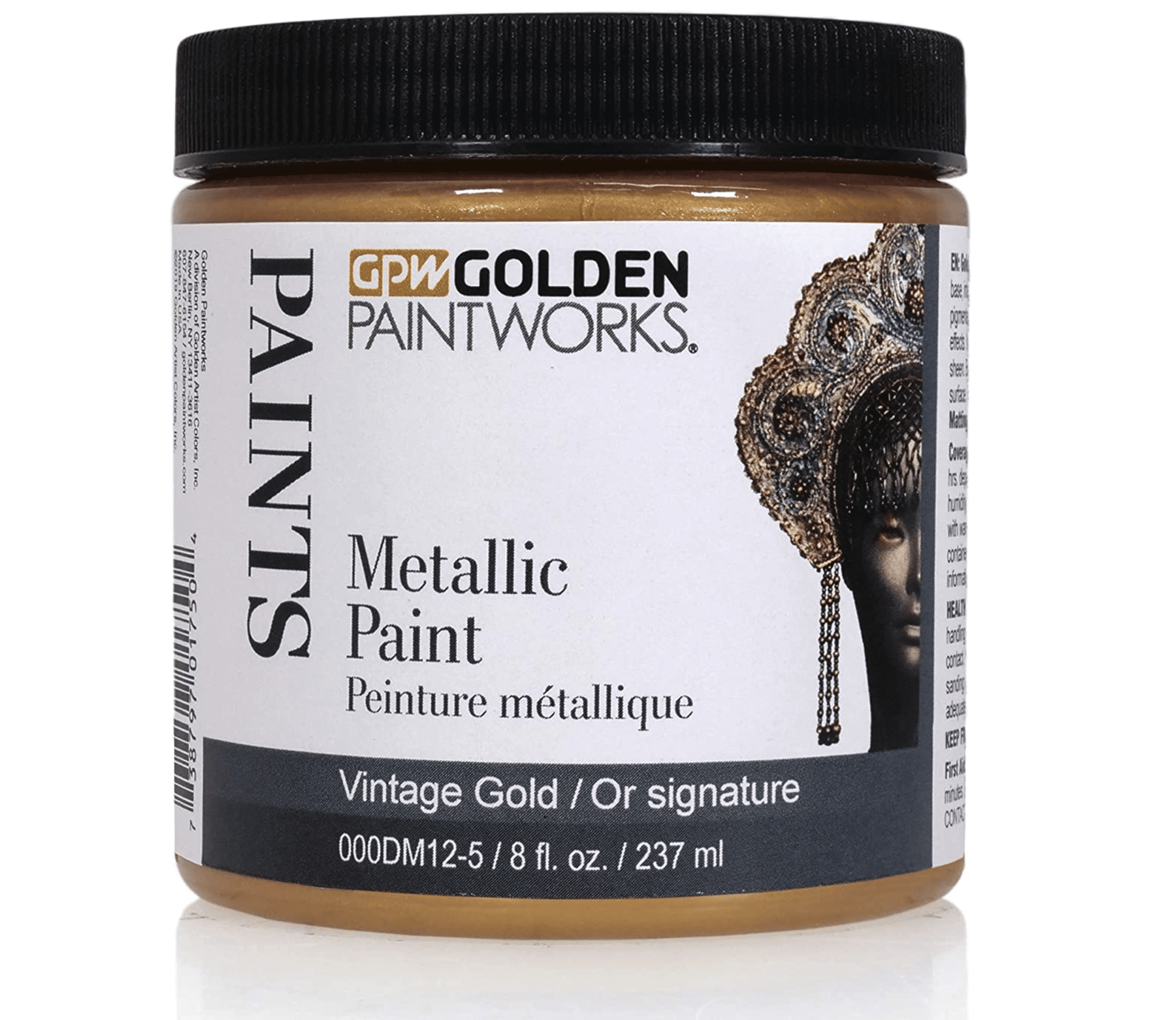 Golden Paintworks Metallic Paint, 8 ounce jar, Vintage Gold (DM12-5)