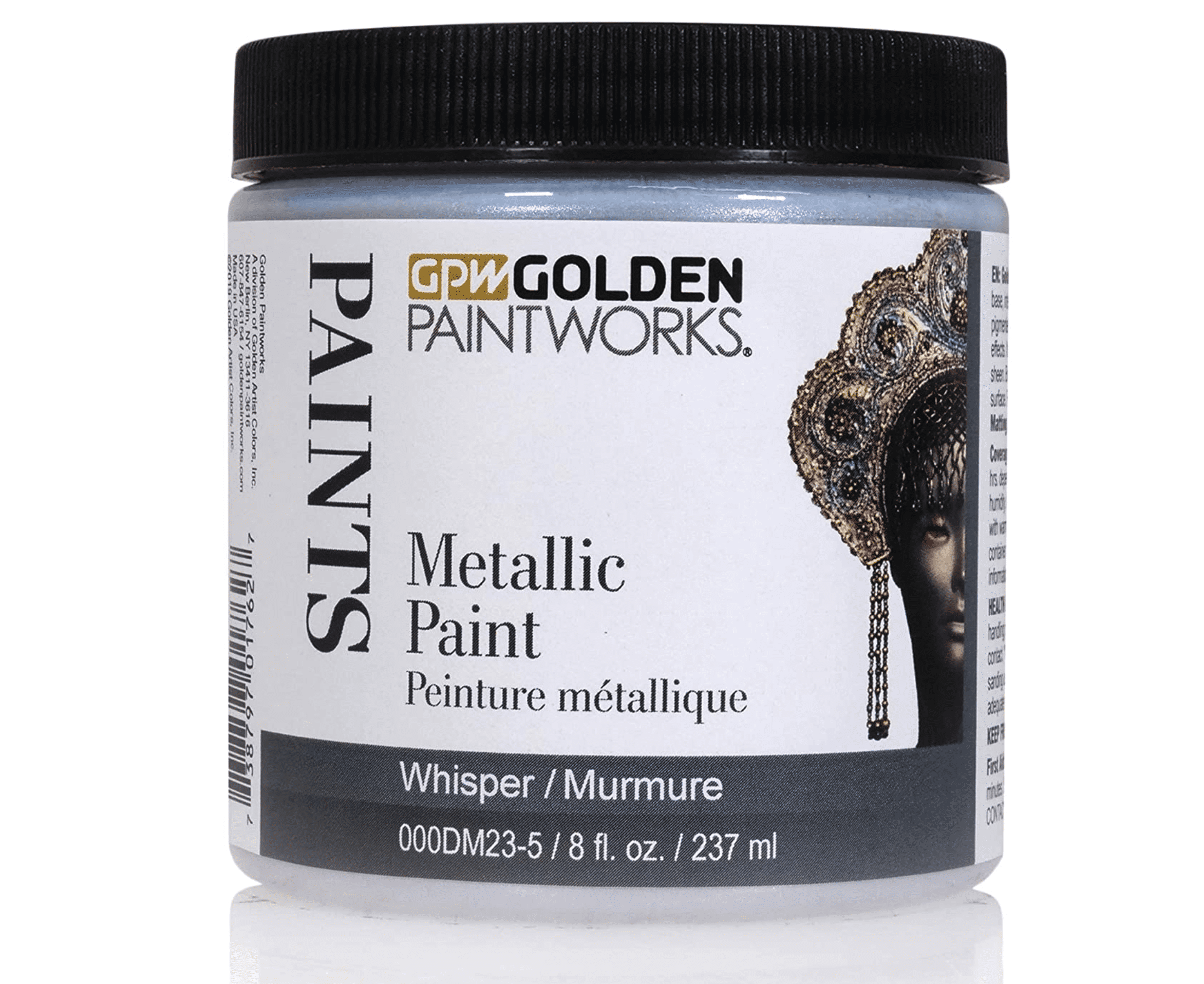 Golden Paintworks Metallic Paint, 8 ounce jar, Whisper (DM23-5)