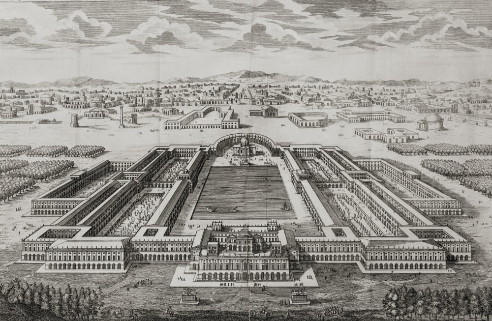 Golden Palace Of The Emperor Nero (Ad 54-68) 18Th Century Print Engraved By J Blundell Canvas Art - Ken Welsh Design Pics (18 x 11)