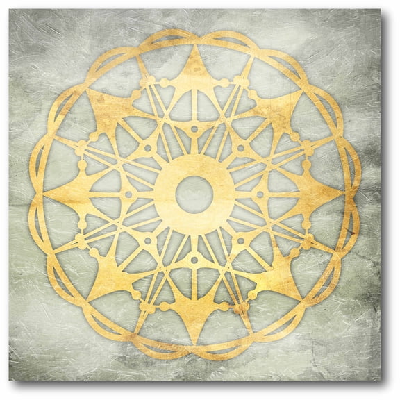 Golden Pattern Gallery-Wrapped Canvas Wall Art, 16x16