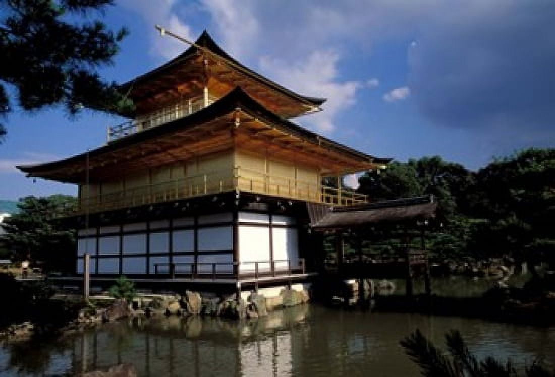 Golden Pavilion Zen Temple Kinkakuji Kyoto Japan Canvas Art - Bill Bachmann DanitaDelimont (26 x 18)