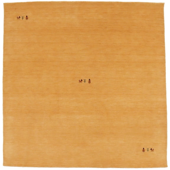Magic Rugs Golden Peach Tribal Gabbeh Modern Square Rug, 6' x 6'