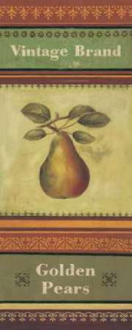 Golden Pears Canvas Art - Kimberly Poloson (10 x 20)