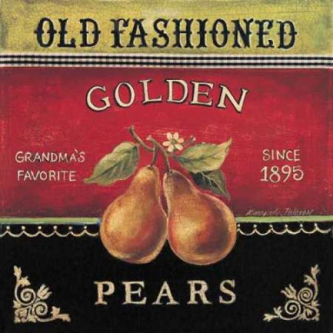 Golden Pears Canvas Art - Kimberly Poloson (24 x 24)