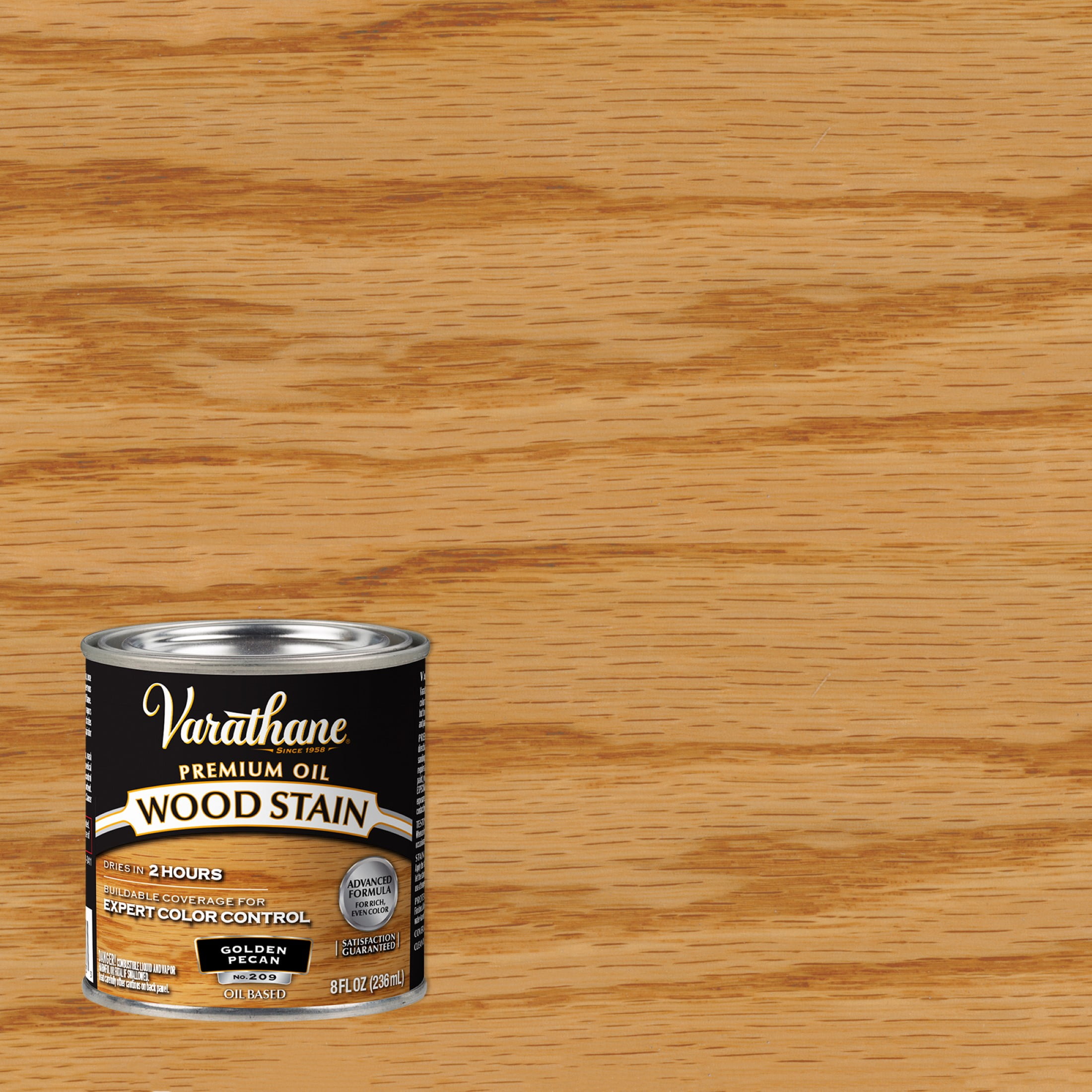 Golden Pecan, Varathane Premium Oil-Based Interior Wood Stain-211757, Half Pint