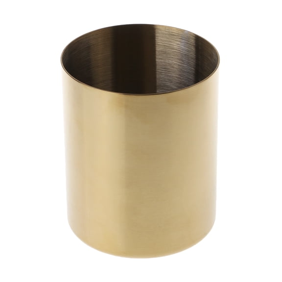 Golden Pen Pencil Pot Holder Container Home Desk Stationery Decor