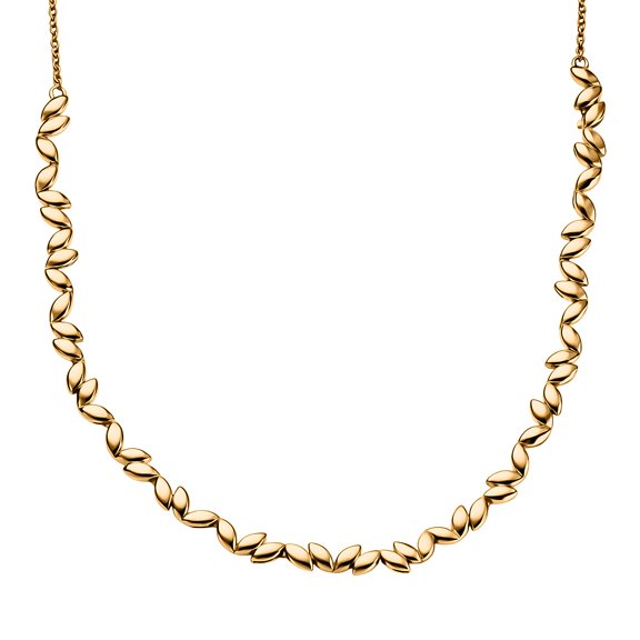 Golden Petal Necklace in 18K Yellow Gold Plated Bronze 18-20 Inches