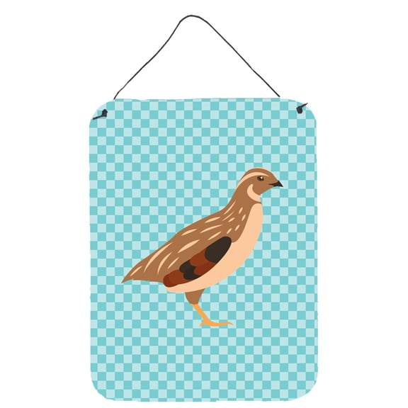 Golden Phoenix Quail Blue Check Wall or Door Hanging Prints