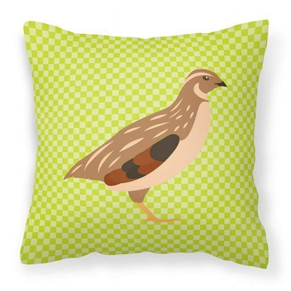 Golden Phoenix Quail Green Fabric Decorative Pillow