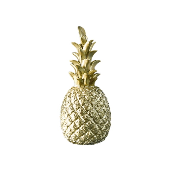 Golden Pineapple Decorations Living Room Bar Cabinet Bookshelf Display Stand Desktop Ornament Resin Pineapple Decorations 5.91 x 2.17 x 2.17 inches