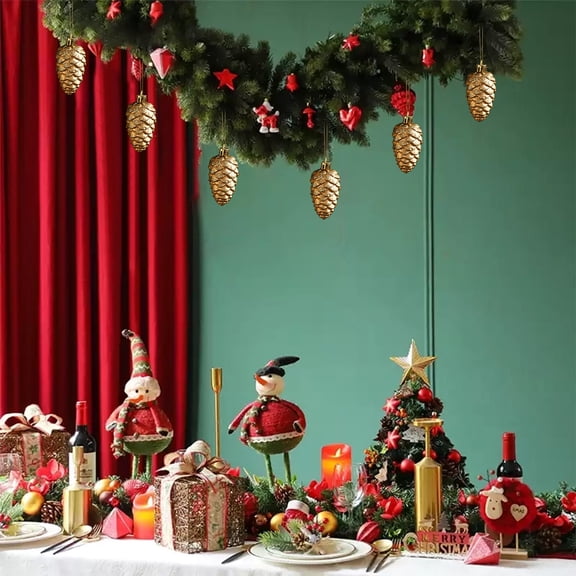 Golden Plastic Christmas Tree Decorations For Scene Setup,A,A