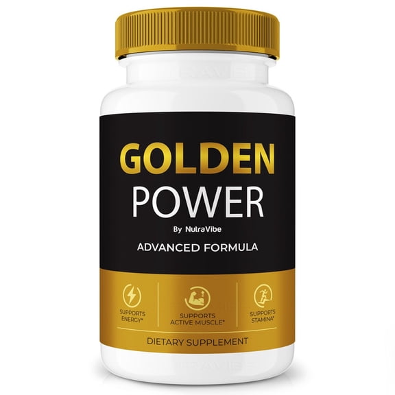 Golden Power Original Golden Power Capsules with a Natural Daily Blend for Energy & Wellness | Clean, Gentle, Easy-to-Swallow Pills (60 Capsules)