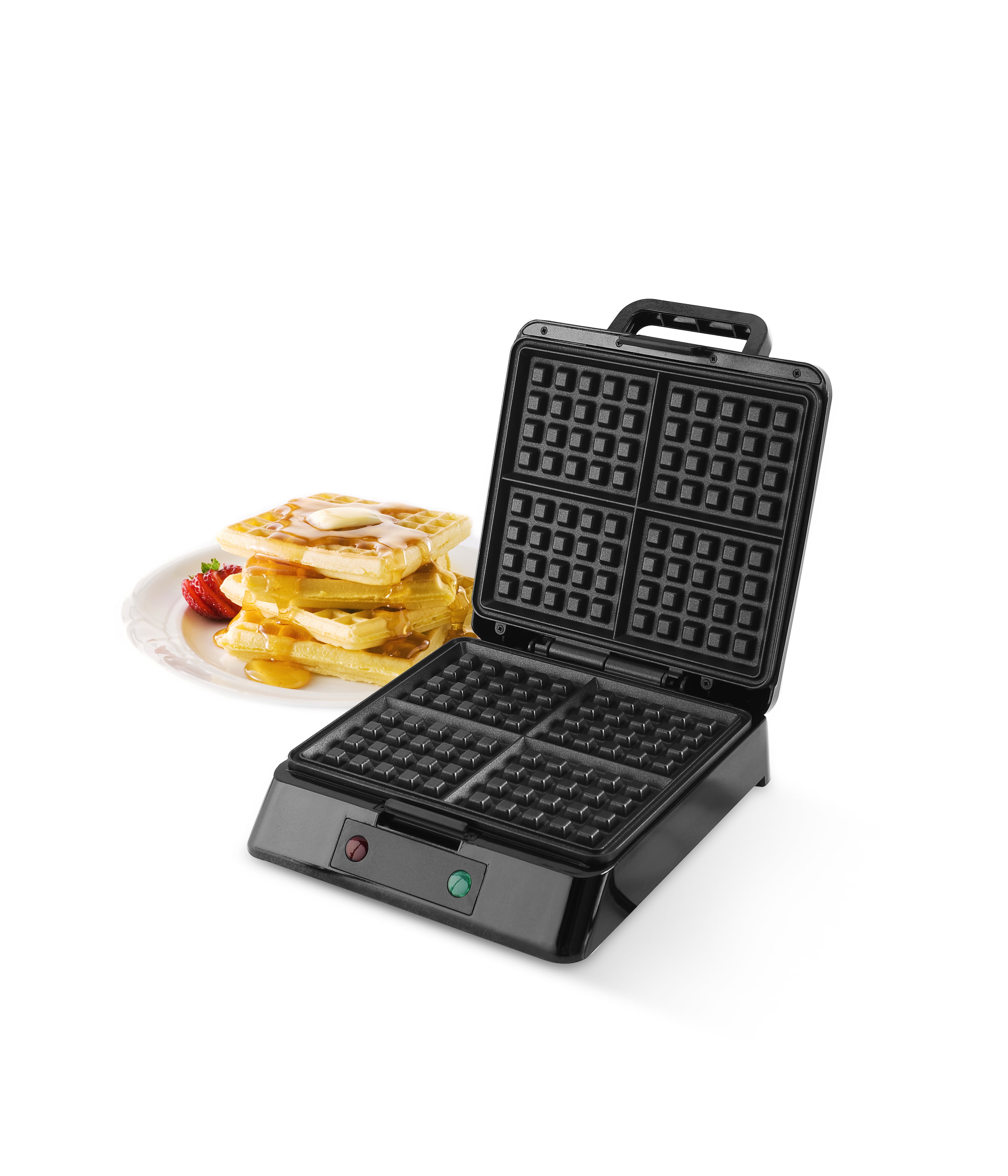 Golden Prairie Extra Deep Belgian Waffle Maker 1200W, 2-Slice Nonstick Waffle Iron Stainless Steel, 1 inch Thick Fluffier Waffle, 6 Adjustable