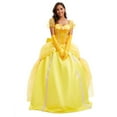 thumbnail image 1 of Golden Princess Ball Gown – Elegant Victorian-Style Dress with Off-Shoulder Neckline, 1 of 6