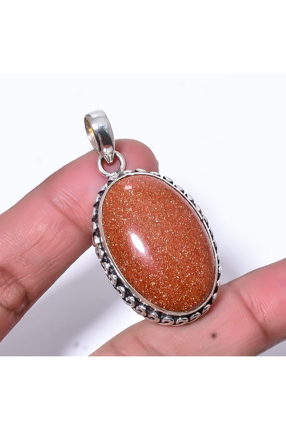 Golden Quartz Gemstone 925 Sterling Silver Handmade Pendant 1.95" P575