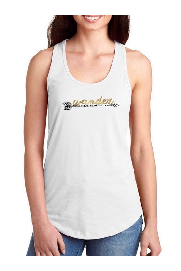 Golden Quote V Racerback Tank Women -Anna Hambly Designs, Female Large