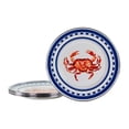 thumbnail image 1 of Crab House Pattern - Set of 4 - 8.5 inch Sandwich Plates - Golden Rabbit Enamelware, 1 of 4