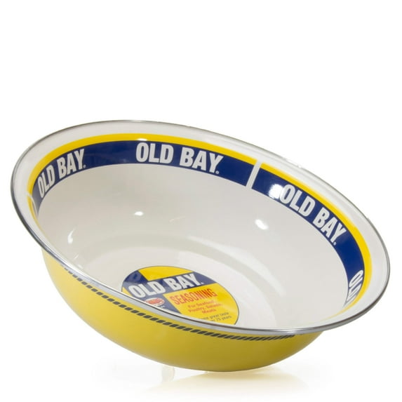 Old Bay Pattern - 4 qt Serving Bowl - Golden Rabbit Enamelware