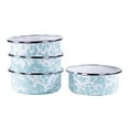 thumbnail image 1 of Golden Rabbit Enamelware Sea Glass Pattern - Set of 4 - 14 oz Soup Bowls - Golden Rabbit Enamelware, 1 of 4