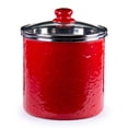 thumbnail image 1 of Golden Rabbit Enamelware Solid Red Pattern Storage Canister, 1 of 3