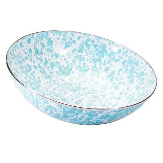 Golden Rabbit Sea Glass Enamelware 5 qt. Serving Bowl