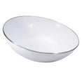 thumbnail image 1 of Solid White Pattern - 5 qt Catering Bowl - Golden Rabbit Enamelware, 1 of 4