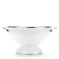 thumbnail image 1 of Golden Rabbit White on White Enamelware Colander, 1 of 3