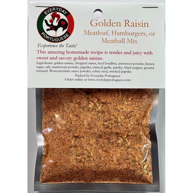 Golden Raisin Meatloaf, Hamburgers or Meatball Seasoning Mix Herbs