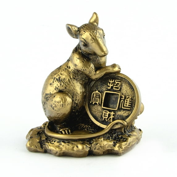 Golden Rat Figurine